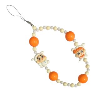 Sinchan Beads Phonestrap Tali Gantungan HP Karakter Crayon Shinchan Himawari Shiro Lucu Manik Warna Warni Tali Handphone Phone Strap Handmade Fashion