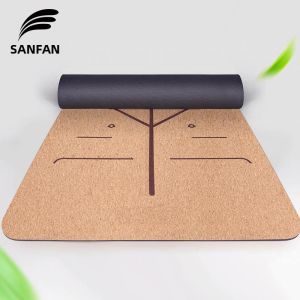 SHANNAIER | Cork Anti-slip Raw Wood Yoga Mat 183*66*0.4cm
