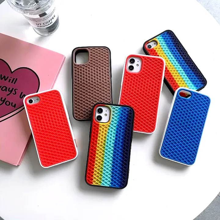 Vans Case IPHONE 15 11 12 13 14 PRO MAX 14 15 PLUS XS MAX XR 12 mini 13 min 5S Vans Rubber Waffle Soft Phone Case iphone 6s 7 8 plus phone covers Lazada PH