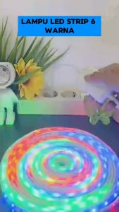 Klik-Beli Lampu LED Strip Selang 2835 RGB Panjang 10 Meter 220V Outdoor Strip Rainbow Warna Warni