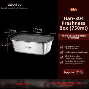 GEDO | Sealed 304 Stainless Steel Food Storage Box
