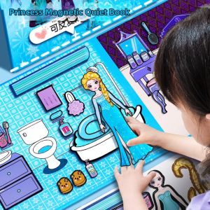 Princess Themed Magnetic Quiet Book Cute Decorative Patterns 3D
