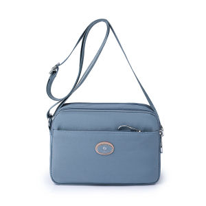 GStar Waterproof Nylon Sling Bag Women Fashion Letter Adjustable Shoulder Strap Casual Crossbody Bag Multi-layer Messenger Bag