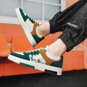 2024 Korea Sneakers Sports Shoes For Men Teen Lace Up Casual Rubber School Shoes For Men Student Trendy Shoes Breathable