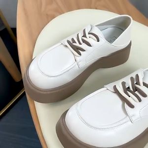 2022 ใหม่สไตล์อังกฤษแบนรองเท้าสตรีแฟชั่นรองเท้าลำลองผู้หญิงแบนรองเท้าแมรี่เจนรองเท้าลำลองด้านล่างหนารองเท้าผู้หญิง.