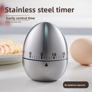Egg-Shaped Kitchen Timer - 60 Minute Mechanical Countdown Timer for Baking & Cooking Cute Egg Design Cooking Alarm Clock