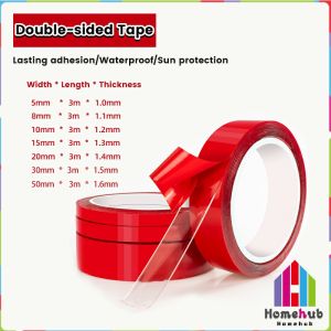 Homehub 1 Roll of Double Sided Super Sticky Tape Length 300cm Waterfroof Adhesive Tape