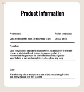 Astaxanthin Double Anti-Serum Replenishes Moisture and Resists Oxidation Removes Yellowness and Brightens Skin After Staying up Late