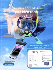 Túi Chống Nước Điện Thoại Di Động Có Thể Chạm Màn Hình Khi Bơi Lội Chụp Ảnh Dưới Nước Dây Đeo Cổ Trong Suốt Dây Đeo Cổ Khi Lặn Trang Thiết Bị Lướt