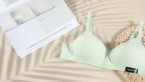 Twilight Thin Cotton Without Steel Ring Gathered Bra Breathable Bras Teens Anti-Blood Underwear Girplain Casual Seamless Korean