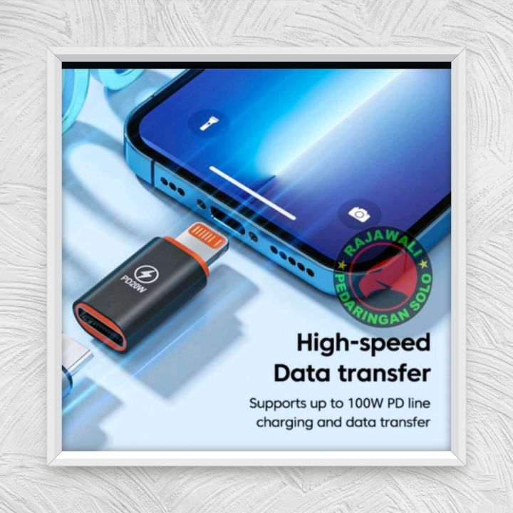 OTG TYPE C TO LIGHTNING ADAPTER DATA CHARGING OTG IPON  TYPE C