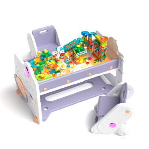 Lechin | Large Folding Educational Building Block Drawing Table For Boys and Girls