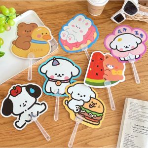 HYGGE- Kipas Tangan Manual Gagang Karakter Kartun Praktis Dibawa Karakter Bear Lucu
