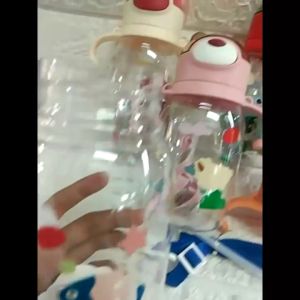 Botol Minum Anak Karakter Animal Free Sedotan & Tali Kapasitas 550ML BPA FREE Kode 2672-2673