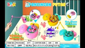 Mainan Anak Mancingan Ikan Putar Bentuk Ikan Mini - Mainan Pancingan Ikan - Fishing Game