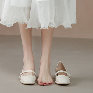 New Chinese Style Low Heel Three Centimeter Cheongsam Shoes 2025 New Maid of Honor Mary Janes High Heels Skirt Single Womens Shoes