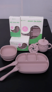 Combo ăn dặm Thảnh Thơi Lumicare - Set 4 món - Hồng
