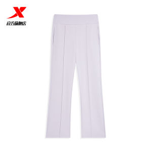 XTEP Womens Knitted Straight Leg Sport Pants Autumn 2025 Casual Trendy Loose Fit mid Waist Cotton Polyester Elastic Fiber