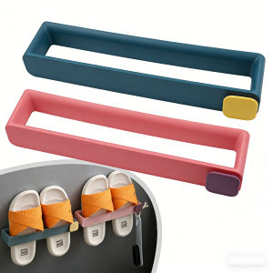 Wall Mounted Shoe Rack Foldable Shoes Hanger Slippers Drain Storage Rack Shelf Shoe Hanging Holder Bathroom Organizer Accessorie