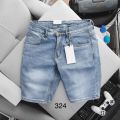 Quần Short Jean Nam slimfit ôm côn màu bạc xanh co giãn vnxk co cấp. 
