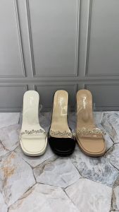 WYN High Heels Selop Transparant Kekinian Fashion Korea H5060