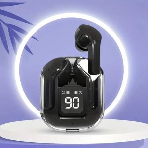 Tai Nghe Bluetooth Không Dây T2 Tai Nghe Nhét Tai HIFI Có Màn Hình Hiển Thị Nguồn LED Âm Thanh Nổi Dành Cho Xiaomi Thiết Kế Trong Suốt Với Tính Năng Khử Tiếng Ồn Chủ Động