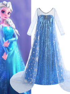 Elsa Princess Sequin Long Sleeve Dress