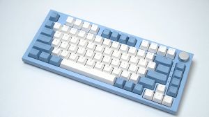 RECCAZR KW75S Gasket Structure Tri-mode Gaming Keyboard Bluetooth Hot-swappable Mechanical Keyboard Wireless RGB Backlit OUTEMU Switch Mechanical Keyboard Wired Type-C Blue White