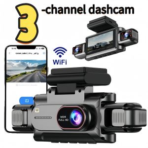 3-4 Channel WiFi Dash Cam 1080P Full HD APP WiFi Control 3.5" Screen HD Night Vision 24H Parking Surveillance