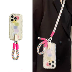 HUAWEI Honor 100 pro Phone Case Creative Personalized 90 Braided 80 Gradient Heart Shaped Anti-Fall Protection for Women