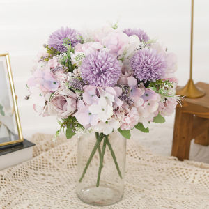 Kahaul Artificial Flower Hydrangea Home Decor Garden Festival Party Wedding Bridal Bouquets Table Accessories Fake Peony Outdoor
