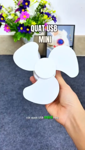 Quạt USB Mini Để Bàn 3 Cánh 20cm – Quạt Cắm Laptop Văn Phòng Quạt USB Êm Nhẹ Gió Mạnh Nhỏ Gọn