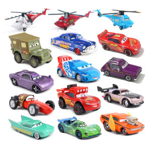 Disney Pixar Childrens Toys Cars Dinoco Lightning McQueen Flo Racing Anime Figure 1:55 Diecast Alloy Car Model Birthday Gifts