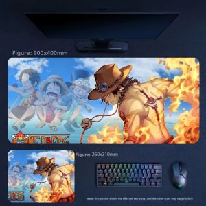 Bandai | Two-dimensional Animation Leather Mouse Pad ONE PIECE Series Animation Peripheral Luffy Zoro Large Size Non-slip Cute Table Mat