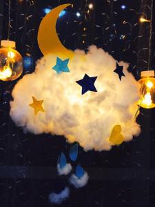 Cotton Cloud Lamp Handicraft DIY Material Creative Gift Dormitory Decoration Ins Bedroom Decoration Young Adult Heart Small Night Lamp