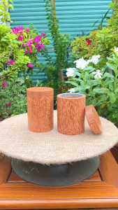 Lon Đựng Trà Hủ Đựng Trà Gỗ Dừa Có Nắp Đồ Gỗ Dừa Cao Cấp Hộp Hũ Đựng Chè Phòng Khách Quà Tặng Sang Trọng Hàng Loại 1