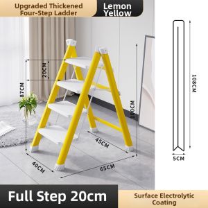 Foldable Anti-slip Lightweight Multi-functional Carbon Steel Household Ladder