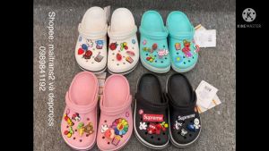 Dép Cross Đế Bánh Mỳ BAND Họa Tiết Nhiều Màu Có Sẵn DEPCR7U12 Tặng Thêm 12 Sticker Cross Giày Đi Biển Bít Mũi Đi Bên Ngoài Thời Trang Mùa Hè