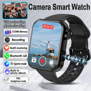2025 New Camera Smart Watch Men Women Photos Record Video Health Monitor Sports Fitness Waterproof BT Call Recording Smart Watch