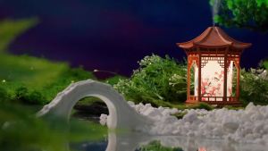 Afdeal | Mini Chinese Style Pavilion Humidifier With Night Light USB Portable Low Noise Cool Mist Humidifier for Home Bedroom Office Desk
