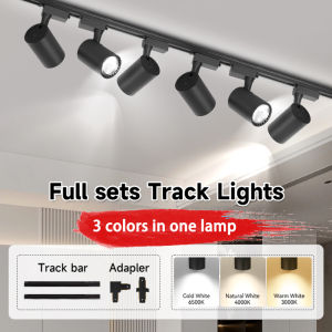 Whole-Set Led Track Light Rail Lamp 110V 220V COB Track Lamp for Living Room Shop 3 Colors in one Spot Led Ceiling Light Fixture