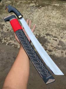 g0lok banten serbaguna ukir macan 40 cm