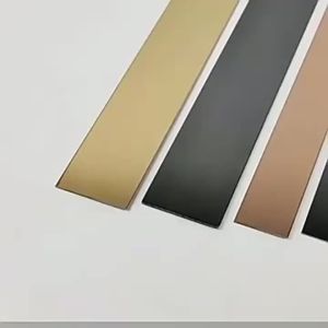 6 Miếng Dán Trang Trí Gương Acrylic Tự Dính 1m Dải 3D Trang Trí Cạnh Gạch Tường Trần Nhà Làm Nền Cho TV