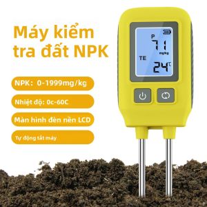 Máy Phân Tích Đất NPK Hai Kim Máy Đo 0-1999mg/kg Máy Dò Nitơ Photpho Kali Cho Trang Trại Làm Vườn Máy Kiểm Tra Độ Phì Nhiêu Kỹ Thuật Số Có Đèn Nền