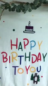 Tomorrw.TH เด็กวันเกิดจดหมายแขวนธงจัดฉากงานเลี้ยง Mori ผูกห้องนอนเด็กแขวนผ้าถ่ายภาพตกแต่ง สุดน่ารัก ใช้ตกแต่งปาร์ เทศกาล เนื้อผ้าสักกะหลาด