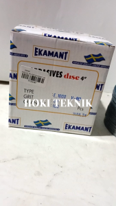 1 Kotak 100PCS Ekamant Amplas Bulat Grit 60-400 4 Inch Amplas Tempel