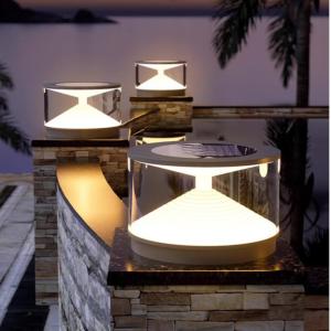 Solar Pillar Lights Cylindrical Shape LED Wall Lamp Outdoor Waterproof Home Decor Solar Energy Super Bright Door Gate Garden