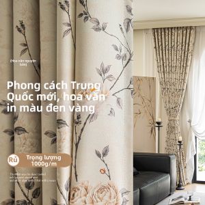 Chinese Classical Design High Precision Printed Light Blocking Curtain