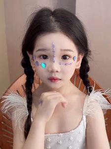 Girlish Birthday Decorative Face Stickers for Kids