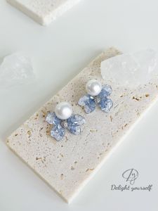 DY ต่างหูคริสตัล ต่างหูไข่มุก ต่างหูแฟชั่น ก้านเงินS925 สไตล์เกาหลี ใส่ออกงาน สวยงาม น่ารัก